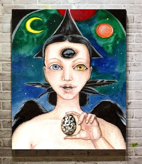 Aceo Raven Crow Ryta Gothic Wicca Halloween Witch Angel Fairy Magic