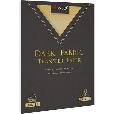 A Sub Inkjet Printable Iron On Heat Transfer Paper For Dark Fabrics 10