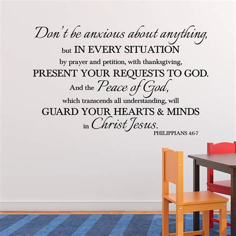 Philippians 46 7 Dont Be Anxious About Anything Vinyl Wall Decal