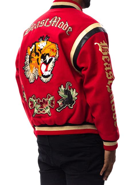 Hudson Beastmode Varsity Jacket In Red Hudson Outerwear Jacket