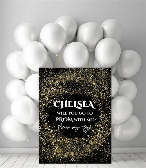 Printable Personalized Promposal Will You Go To Prom With Me Etsy