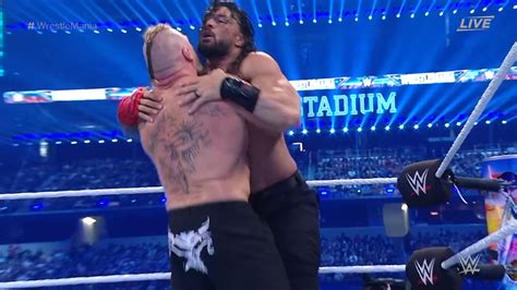 Wrestlemania Roman Reigns Vence A Brock Lesnar Y Gana El Campeonato Wwe Y El Campeonato