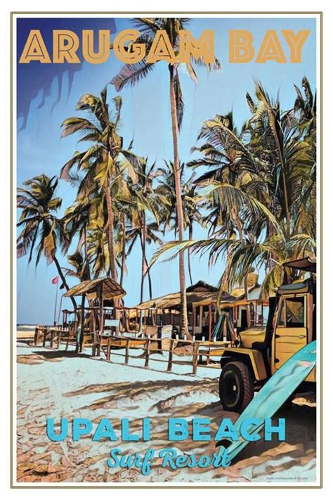 JEEP UPALI BEACH | Travel posters, Vintage travel posters, Beach posters