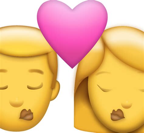 Couple Kiss Emoji Free Download Iphone Emojis Emoji Island