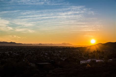 Sunset Landscape In Phoenix Arizona Image Free Stock Photo Public