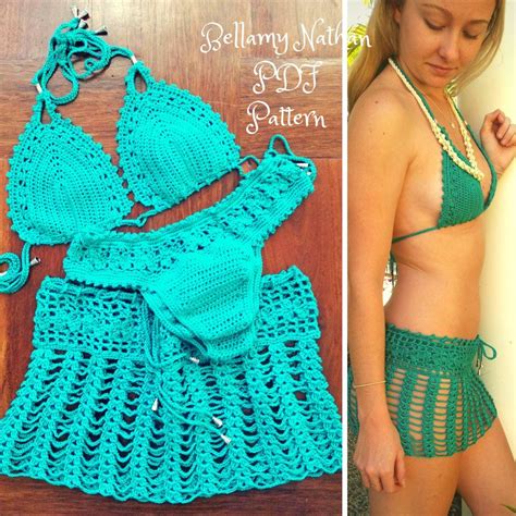 Crochet Bikini Pattern With Skirt Tigerlily Etsy Pdf Bikini Pattern