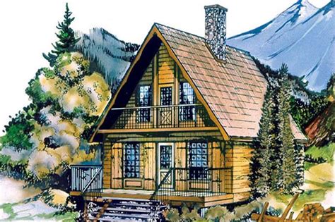 Mountain Cabin House Plans Home Design Sea008 7003
