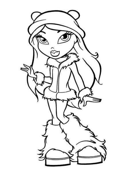 Fancy Teen Girl In Winter Outfit Coloring Page Kids Play Color