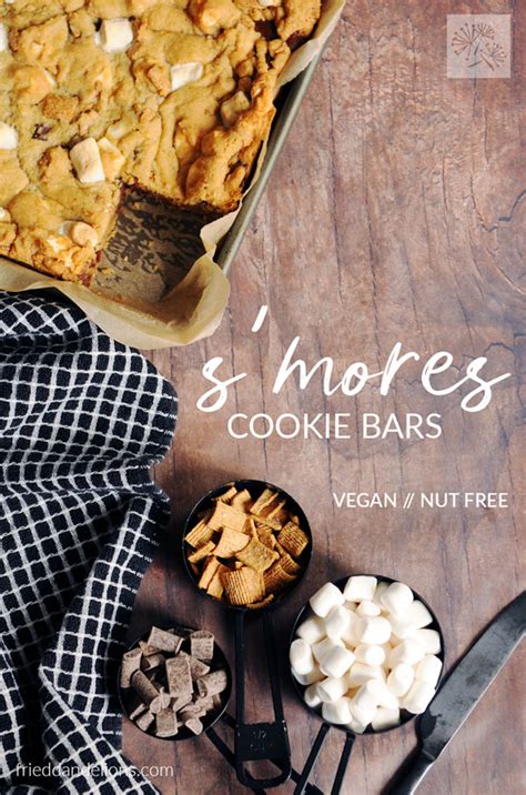 Vegan S Mores Cookie Bars Fried Dandelions Plant Based Recipes