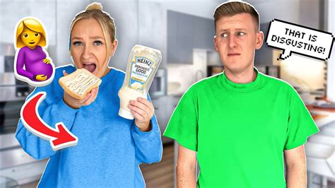 trying my girlfriends weird pregnancy cravings bad idea youtube