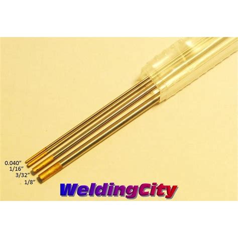 TIG Welding 4 Pcs 1 5 Lanthanated Gold Tungsten Electrode Assorted