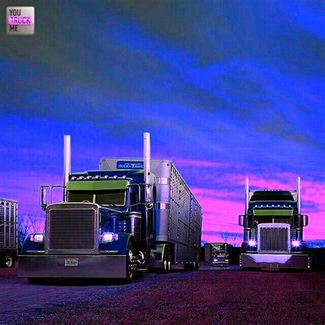 Pink Sky At Night Truckers Delight Big Trucks Sexy Trucks Peterbilt
