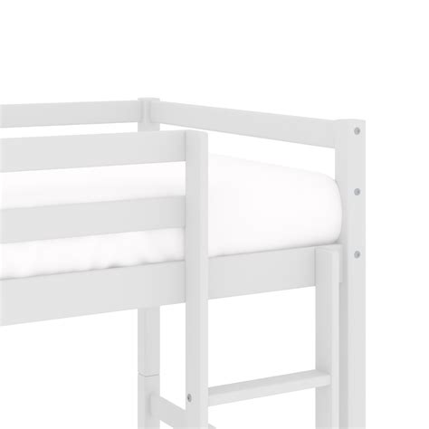 Campbell Wood Twin Over Twin Floor Convertible Bunk Bed White