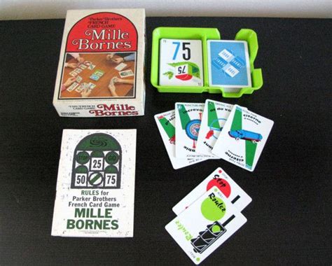 Vintage 1971 Mille Bornes French Car Racing Card Game A Etsy Card