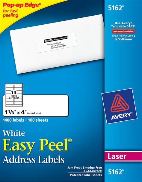 The blank label template 5162 might also work as a general public and marketing materials a genuine logo, bundling and label configuration are part of the technique of speaking to your item and be sure. Avery® Easy Peel® White Address Labels-5162 - Avery Online ...