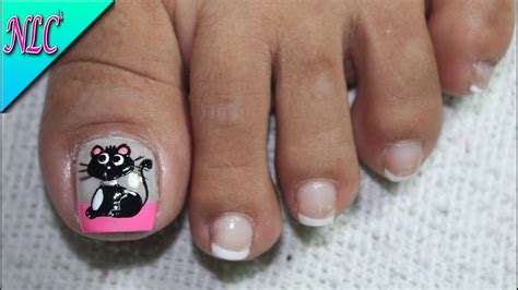 Es por esto que les traemos imagenes con bellos diseños de decorados de uñas para pies con flores y mariposas, especiales para hacerte en esta fecha. DECORACIÓN DE UÑAS PARA PIES GATA♥ -CAT NAIL ART - COMO PINTAR GATICA FÁCIL- NLC - YouTube