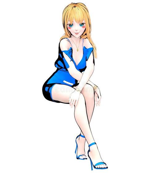 3d Japanese Anime Girl Stock Illustration Illustration Of Model 202399742