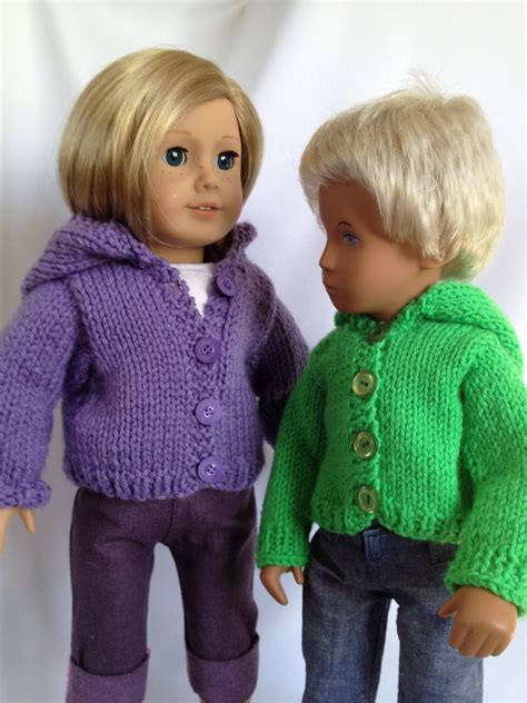 ravelry spring hoodie for 18 inch american girl dolls by janet longaphie knitting dolls clothes