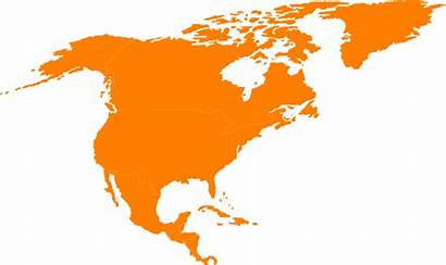 America North Map Outline Montessori Continent Clip