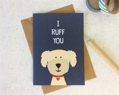 I Ruff You Dog Love Card Anniversary Card Love Card Etsy