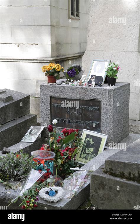 Jim Morrison 27 Club Grave At Père Lachaise Cemetery In Paris France