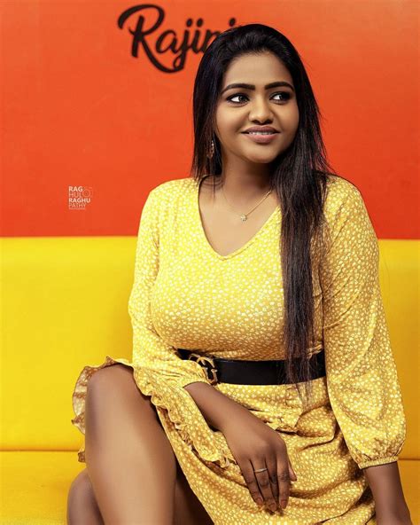 Tamil Actress Shalu Shamu Photoshoot In Yellow Dress