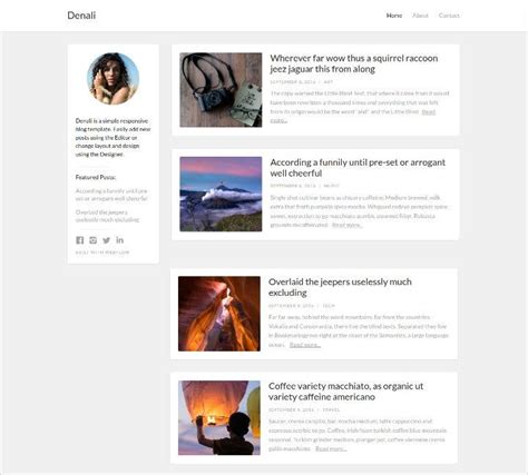 Simple Html Blog Template Free