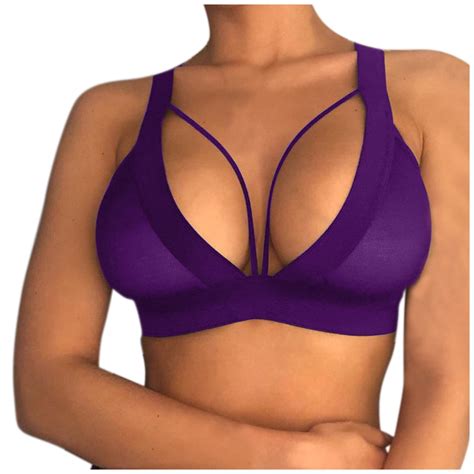 Bras For Women Y Women Girl Hollow Out Elastic Cage Bra Bandage Strappy Halter Bra