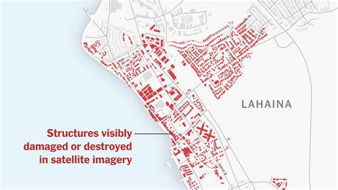 Map See The Damage To Lahaina From The Maui Fires The New York Times
