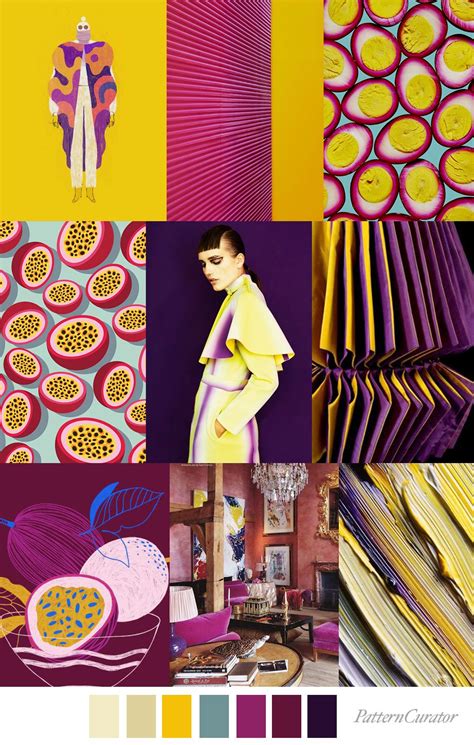 Pattern Curator Passion Fruit Color Trends Fashion Mood Board Color