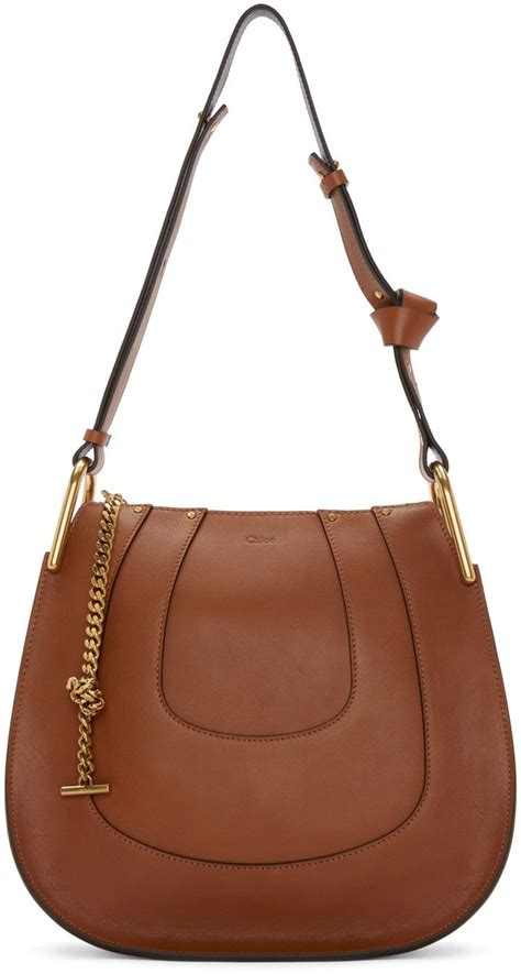 Chloé Brown Small Hayley Hobo Bag Bags Leather Shoulder Bag