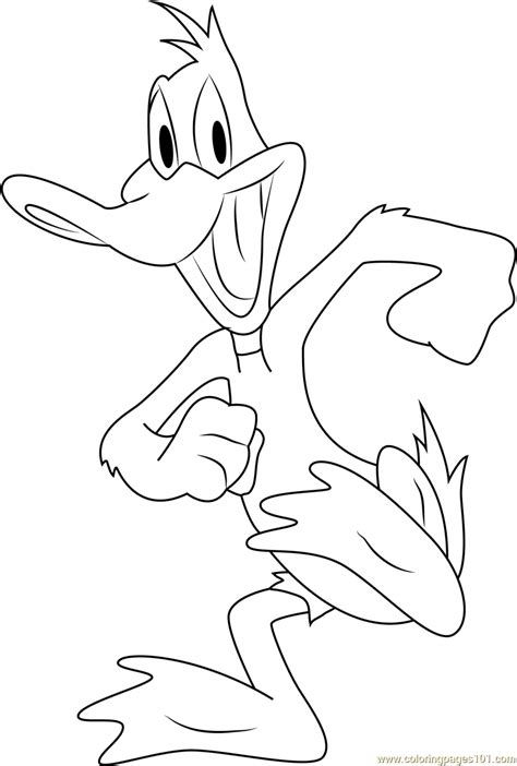 Happy Daffy Duck Coloring Page For Kids Free Daffy Duck Printable