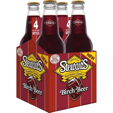 Stewarts Birch Beer Made With Sugar 12 Fl Oz Instacart