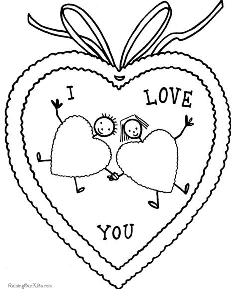 Valentines day means lots of hearts, teddy bears, valentine letters and lots of red color! Happy Valentine Coloring Page - 018