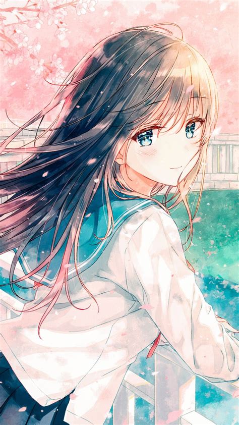 Anime Girl Hair Blowing In Wind Spring Disegni Di Ragazza Anime