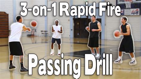 Basketball Passing Drill 3 On 1 Rapid Fire Passing Shot Science