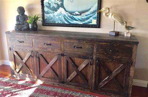 Do This For The Tv Custom Foot Rustic Buffet Diy Projects