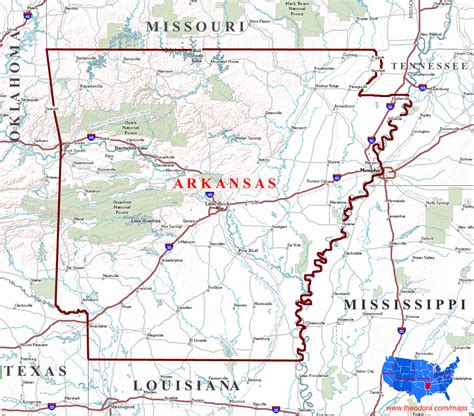Map Of Arkansas And Surrounding States Draw A Topogra