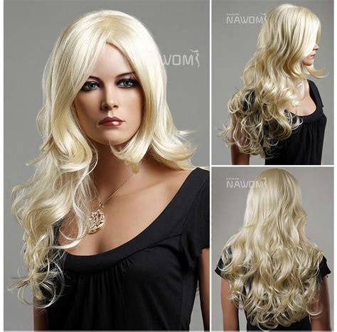 New Sex Ladies High Quality Wig Wavy Long Synthetic Curly Blond Cheap Wigs For Sale Or Cosplay
