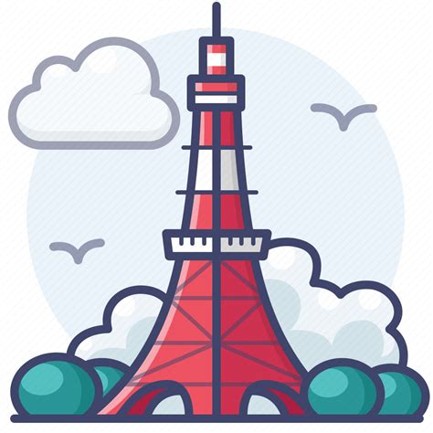 Japan Landmark Tokyo Tower Icon Download On Iconfinder