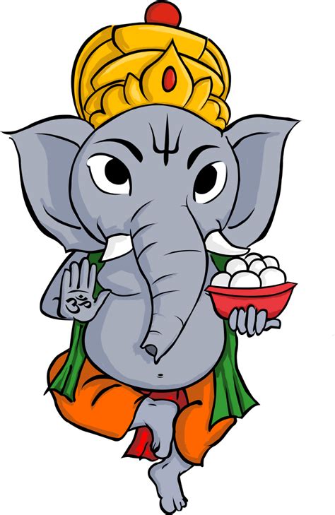 Download An Illustration Of The Hindu God Ganesha Cartoon Full Size