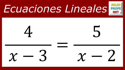 Ecuaciones De Primer Grado Con Fracciones Algebraicas Linear Images