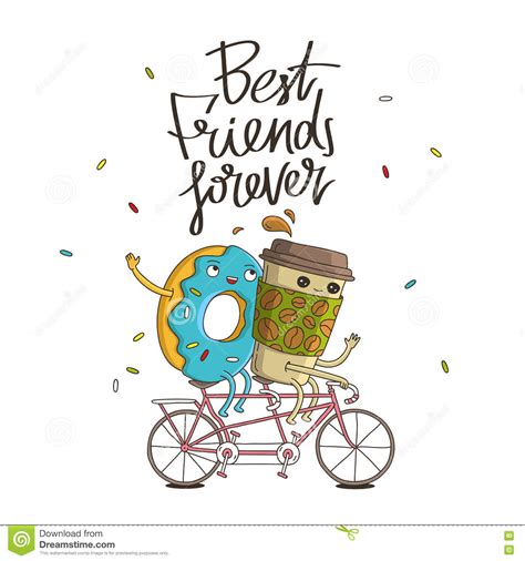 Best Friends Forever The Trend Calligraphy Stock Vector