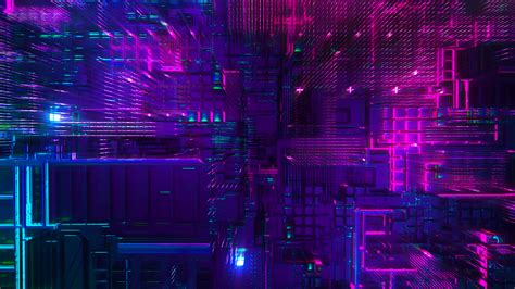 Abstract 3d Digital Art Render Neon Neon Glow Wallpaper Resolution