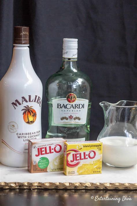 We've got a malibu coconut rum that's got a darker color, more powerful proof and addition rum flavor. Jello shots recipe malibu rum, setc18.org