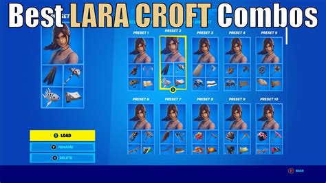 Best Lara Croft Skin Combos Fortnite Battle Royale Youtube