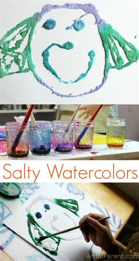 How To Make Raised Salt Painting Arts And Crafts For Kids Salt