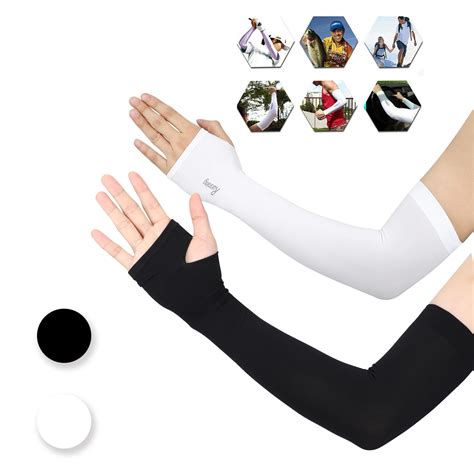 Sports Outdoors Men Pairs Arm Sleeves For Men Women Cooling Arm Sleeves Sun Protection UV