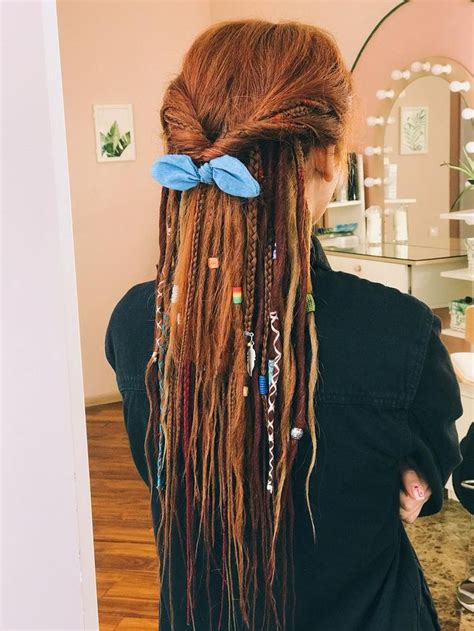 I love styling my crochet braids with some colorful scarfs. Synthetic Dreads Mix Dreadlocks and Braids Natural copper ...