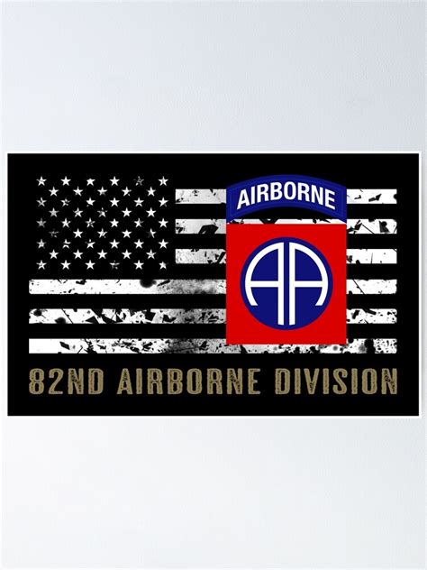 82nd Airborne Division Distressed Flag Poster For Sale By